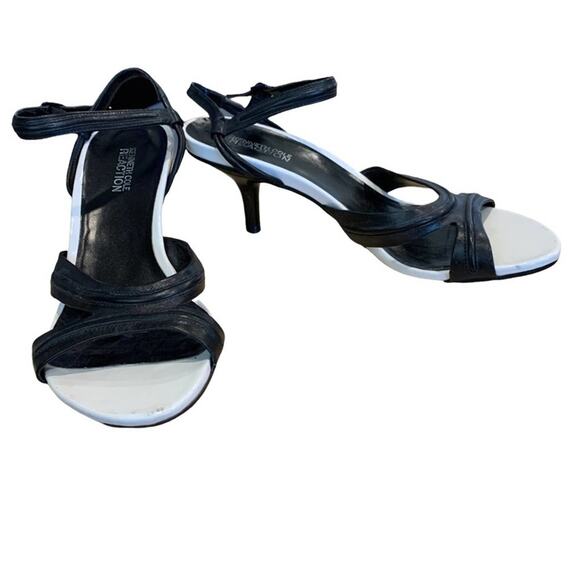 Kenneth Cole reaction Yes Code LE shoes kitten heel leather uppers size 7 - Picture 3 of 7